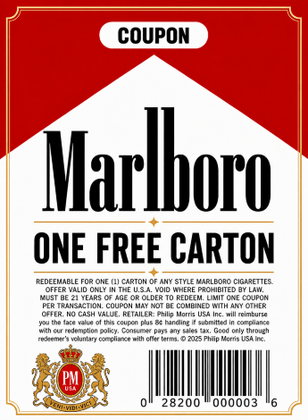 1 Free Carton Coupon